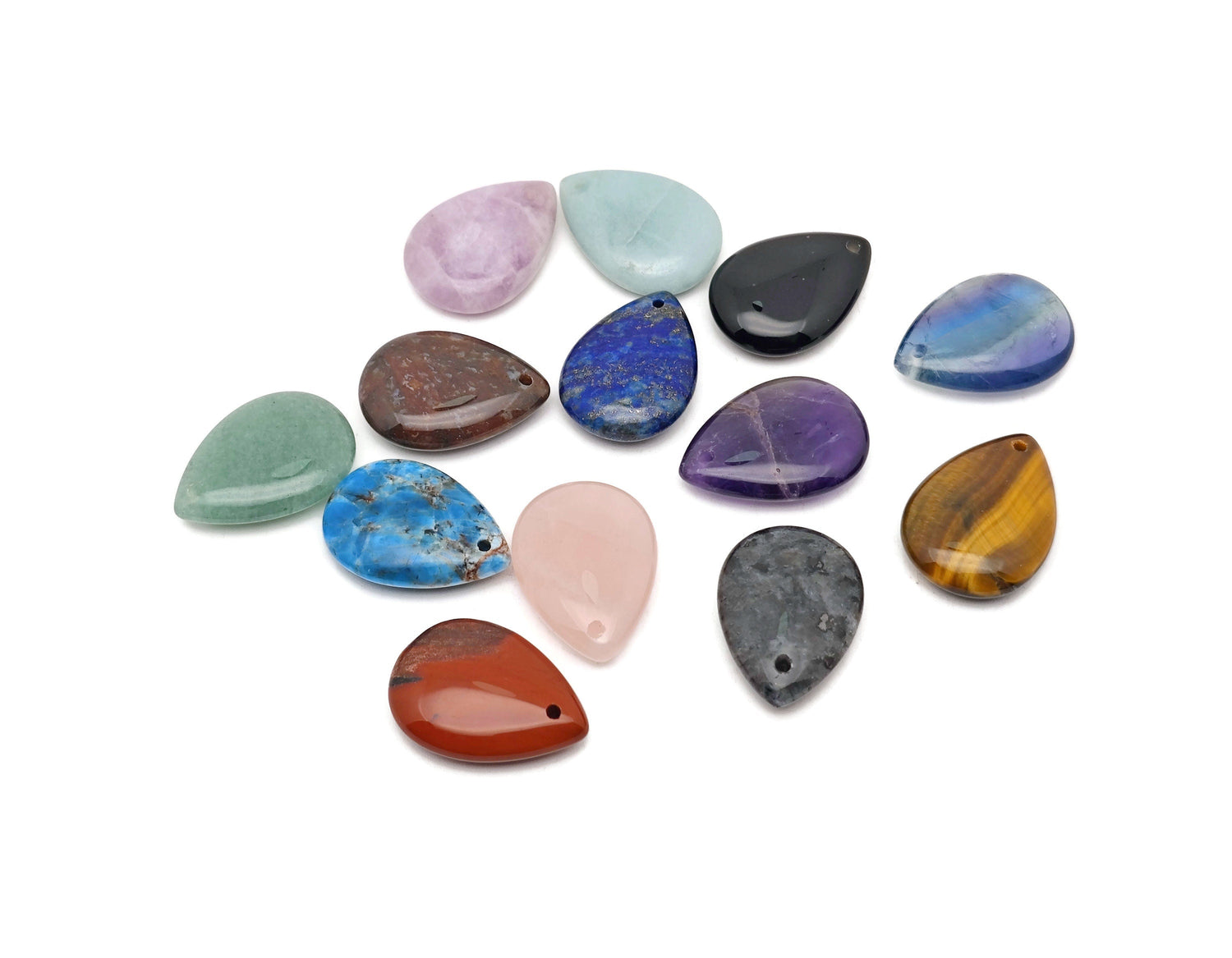 Dainty drop crystal gemstone pendant from GemstoneGO, showcasing a sparkling gemstone for luxury jewelry and DIY jewelry making.