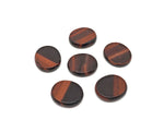 Red Tiger Eye flat gemstone slab, 35x30mm, showcasing the rich, polished stone with natural banding and vibrant color details.