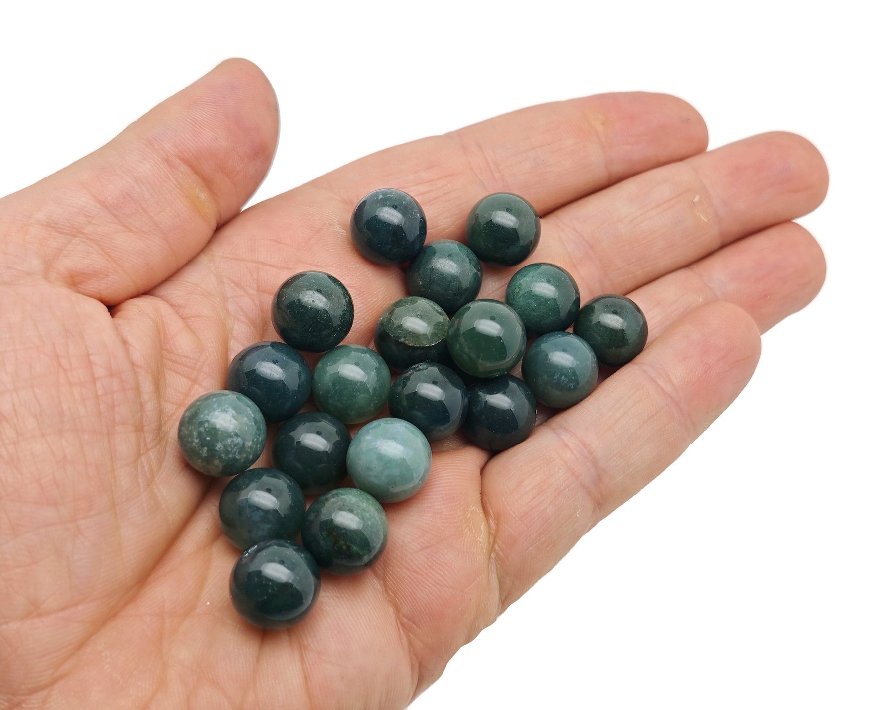 12mm mixed gemstone crystal sphere from GemstoneGO, showcasing a colorful collection of polished gemstone balls.