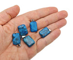 Rectangle shape crystal pendant from GemstoneGO featuring natural, colorful gemstone stones with a polished finish.