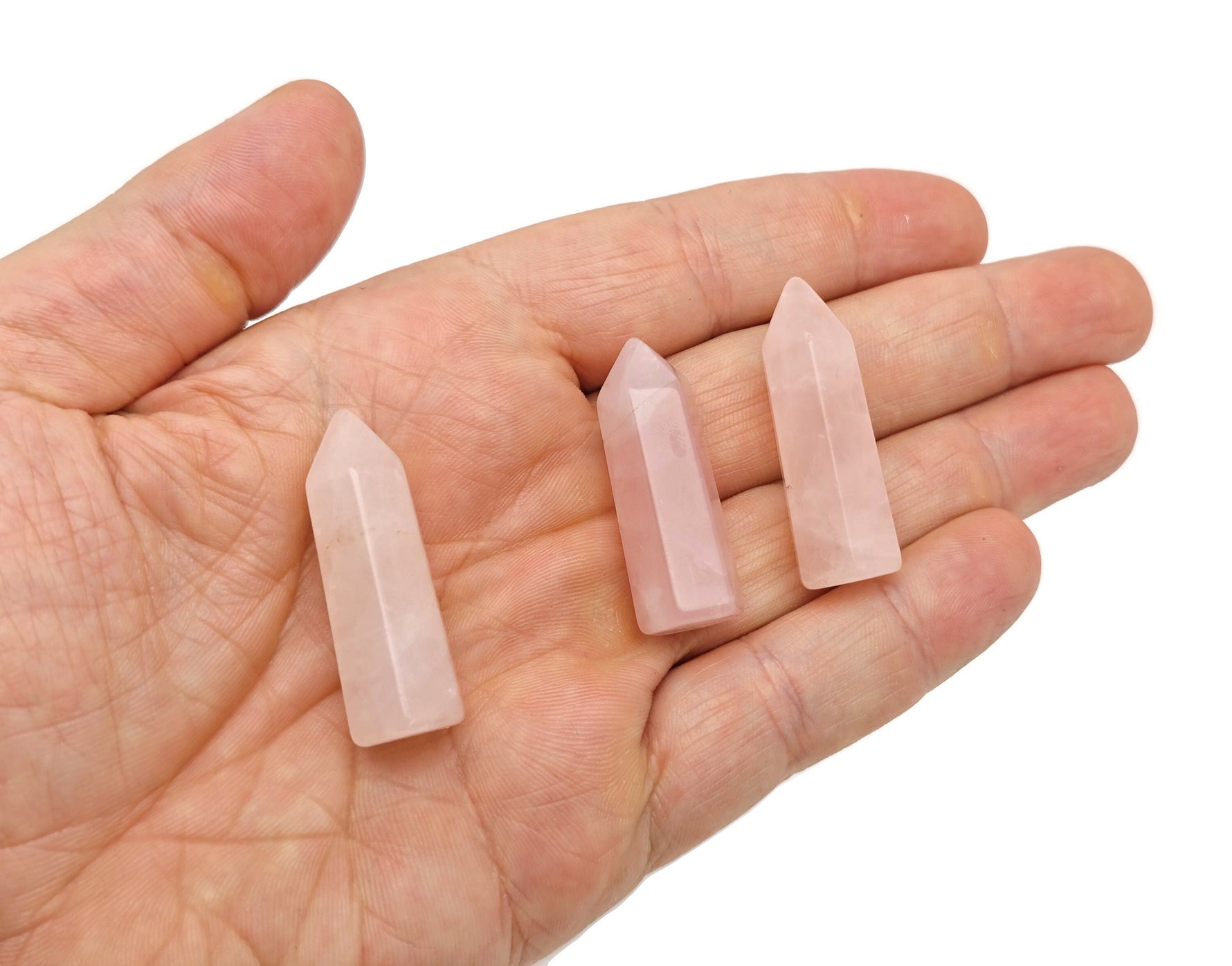 MIX Obelisk Tower Crystal from GemstoneGO, 40mm healing decor with clear and colorful gemstone features on a white background.
