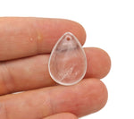 Clear Quartz dainty drop crystal pendant from GemstoneGO, perfect for DIY jewelry making, featuring a polished, transparent gemstone.