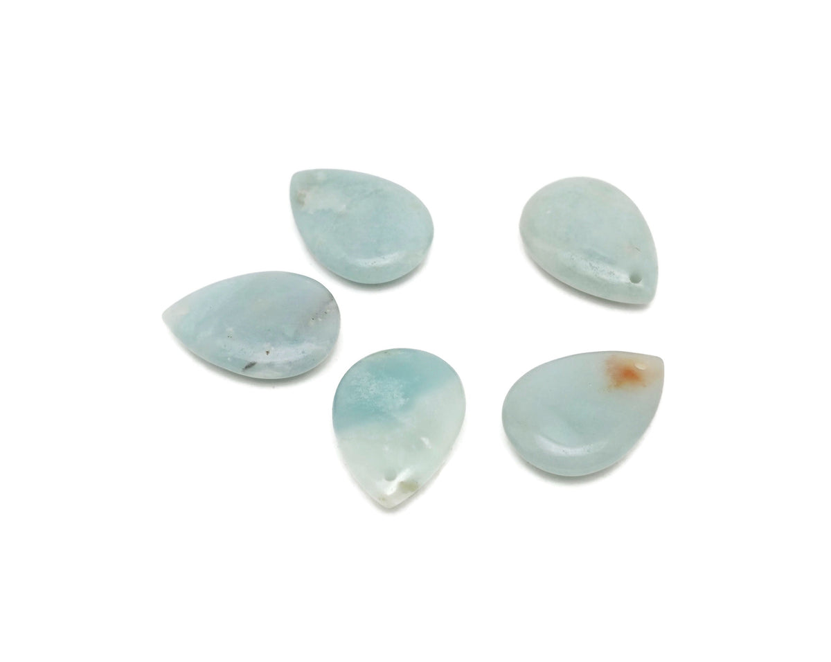 Amazonite dainty drop crystal pendant from GemstoneGO, perfect for DIY jewelry making, showcasing a delicate blue-green gemstone.