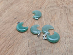 Aventurine moon gemstone pendant featuring a crescent moon shape, crafted by GemstoneGO, with smooth green aventurine stone.