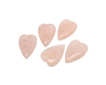 Heart-shaped rose quartz love crystal pendant with a polished gemstone, showcasing a delicate pink hue and smooth finish.
