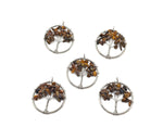 Tiger Eye Tree of Life gemstone pendant from GemstoneGO featuring a detailed handcrafted design on a silver bail.