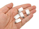 Clear quartz rectangle-shaped crystal pendant from GemstoneGO, showcasing a polished, transparent gemstone for jewelry making.