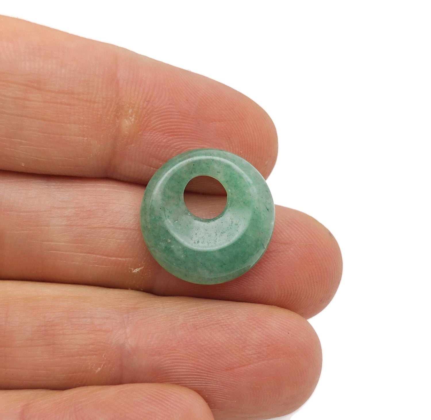 Donut de cristal de aventurina - Piedra Pi - 18mm - DO1032