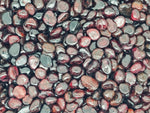 Semi tumbled garnet crystal chips in 7-9mm, bulk gemstone stones from GemstoneGO, showcasing deep red, irregularly shaped mineral pieces.