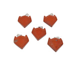 Red Jasper Wolf Head gemstone pendant from GemstoneGO featuring a detailed wolf head carved from red jasper crystal jewelry.
