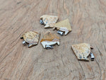 Picture Jasper wolf head gemstone pendant from GemstoneGO featuring a detailed wolf motif in earthy tones.