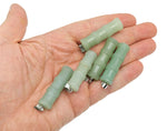 Aventurine bamboo-shaped crystal pendant from GemstoneGO featuring a protective aventurine crystal on a jewelry chain.