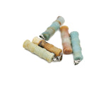 Amazonite bamboo-shaped crystal pendant from GemstoneGO featuring protective healing properties and a natural gemstone design.