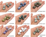 Crystal Acorn carved gemstone from GemstoneGO, Reiki healing crystal ornament, 26mm mixed gemstones for home decoration.