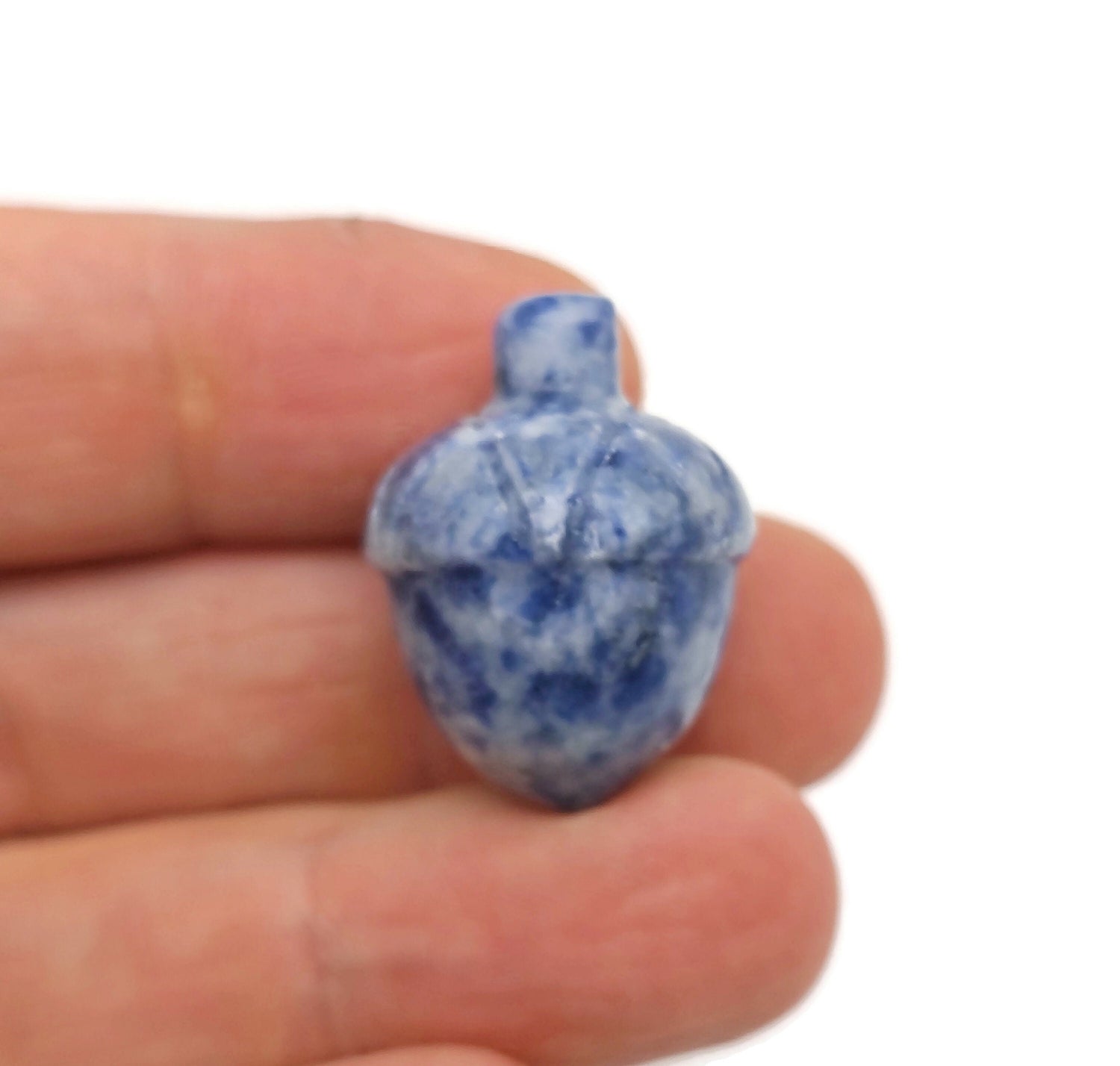 Sodalite Crystal Acorn Carved Gemstone - Home Crystal Decoration - 26mm - AC1011