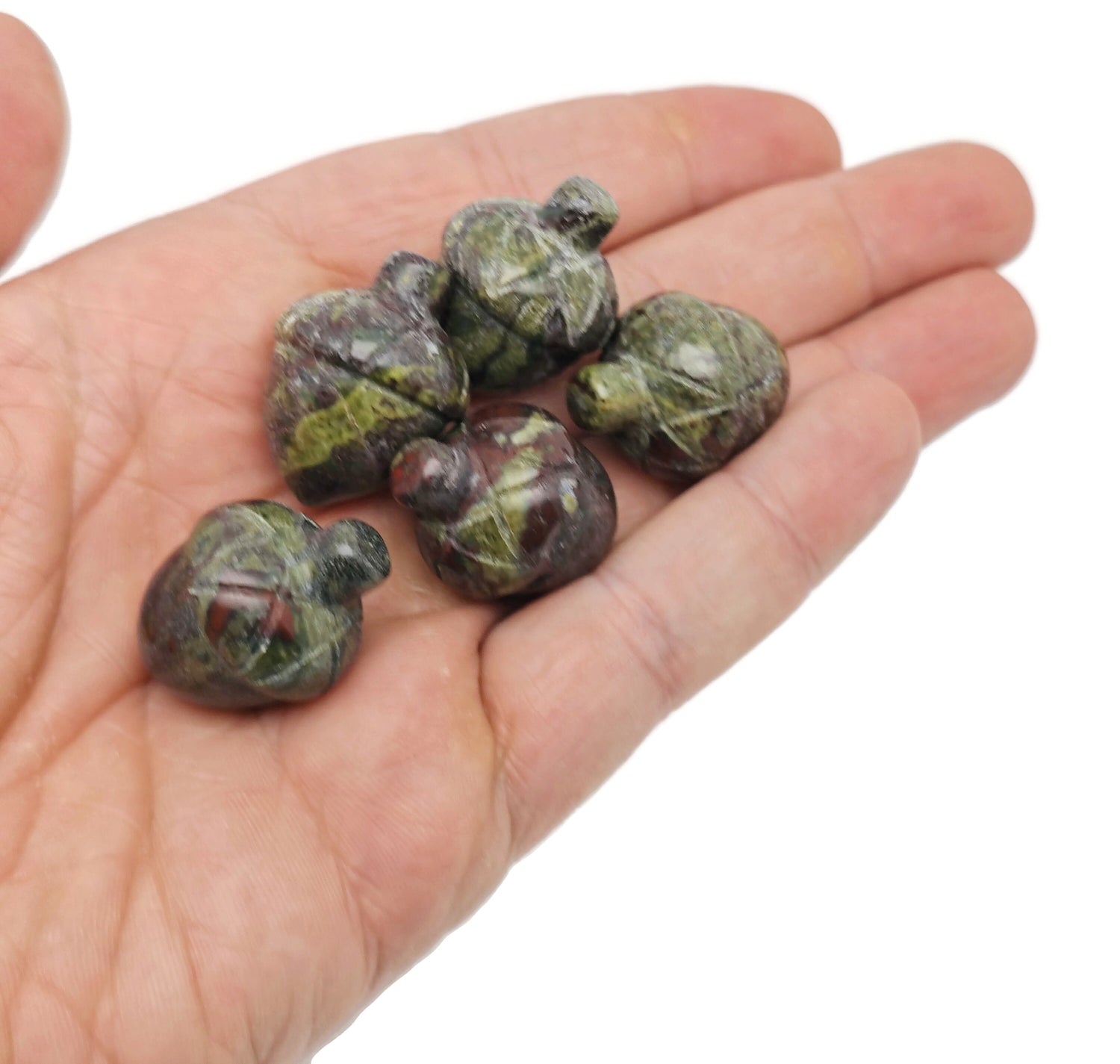 Dragon Blood Jasper Carved Gemstone - Home Crystal Decoration - 26mm - AC1012