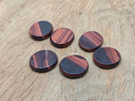 Red Tiger Eye flat gemstone slab, 35x30mm, showing rich red and golden hues with polished smooth surface and natural gemstone texture.