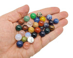 12mm gemstone crystal sphere from GemstoneGO, featuring a colorful mix of polished gemstone balls for decorative or healing use