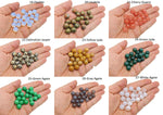 12mm mixed gemstone crystal sphere from GemstoneGO, showcasing colorful polished crystal ball with vibrant gemstone hues.
