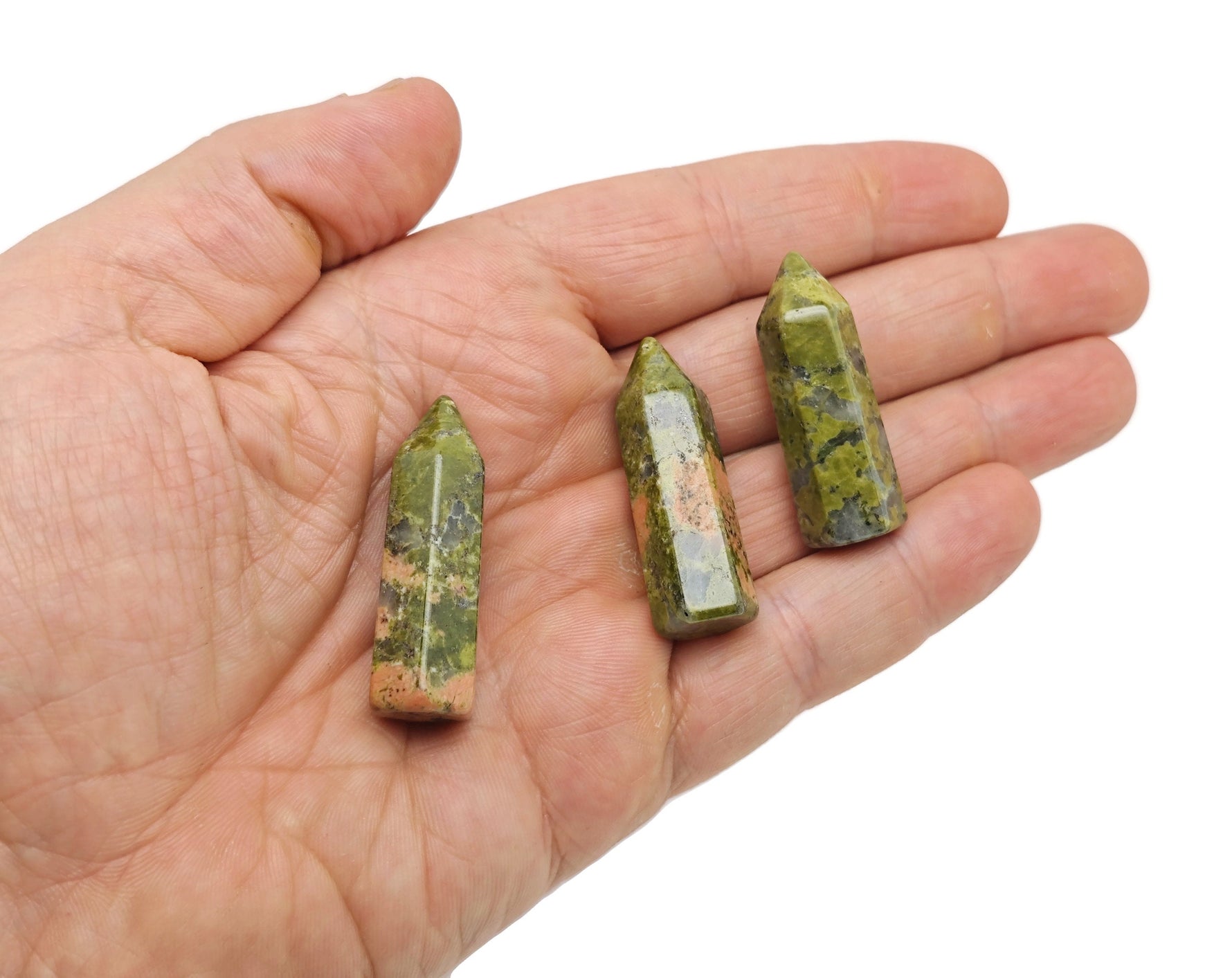 MIX Obelisk Tower Crystal healing decor 40mm from GemstoneGO, featuring a polished gemstone obelisk with vibrant colors.