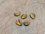 Dainty Tiger Eye crystal drop pendant for DIY jewelry making, featuring a polished teardrop shape from GemstoneGO.