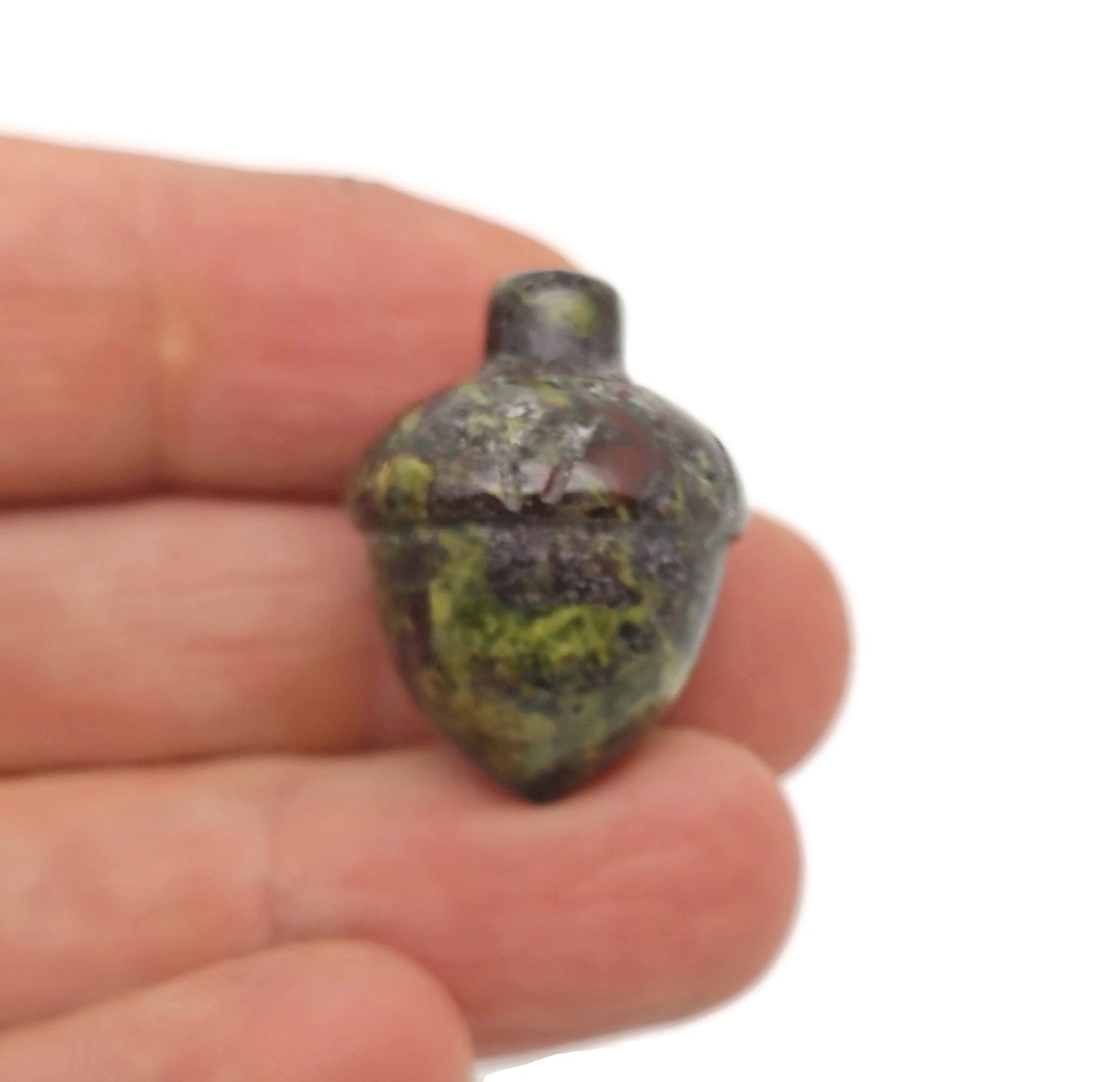 Dragon Blood Jasper Carved Gemstone - Home Crystal Decoration - 26mm - AC1012