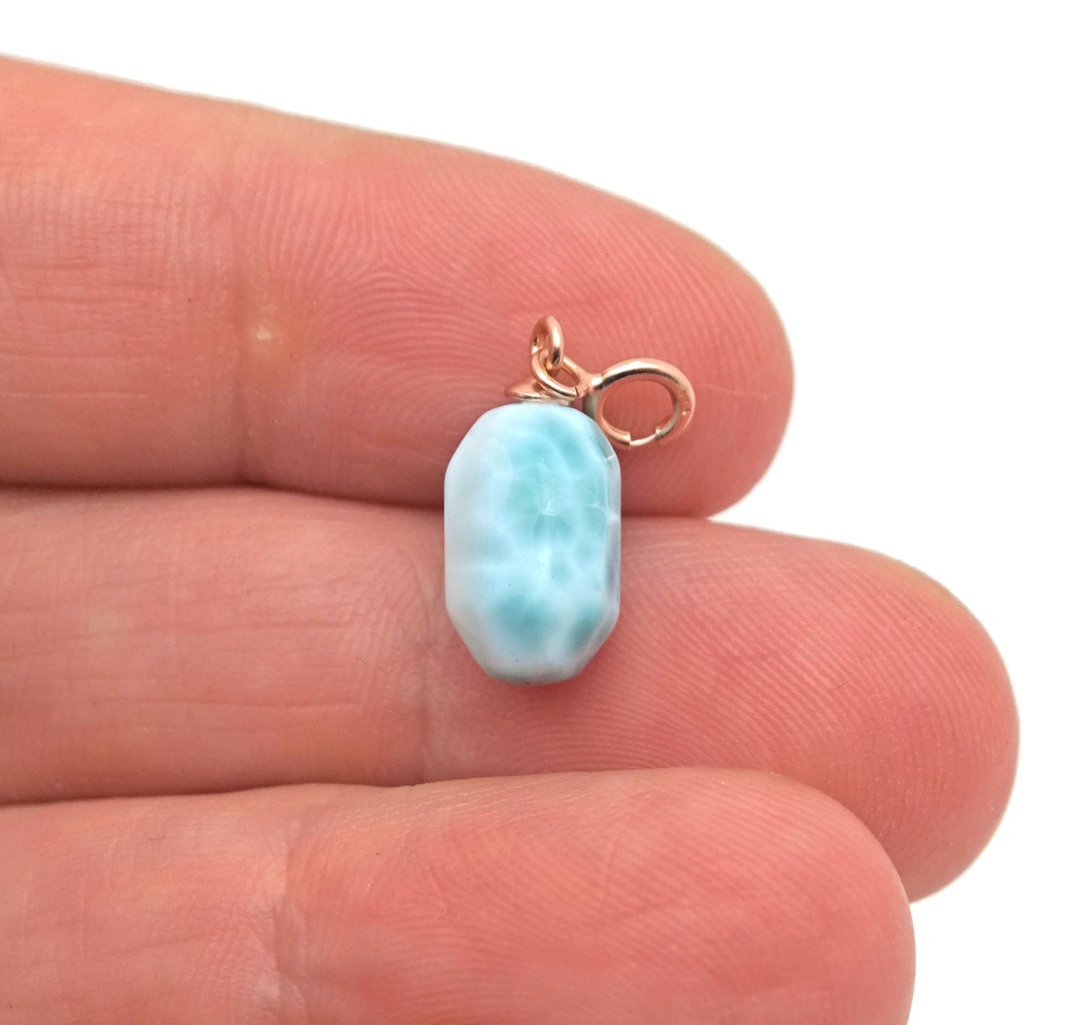 Larimar Crystal Pendant - Gold Pendant - NC1014