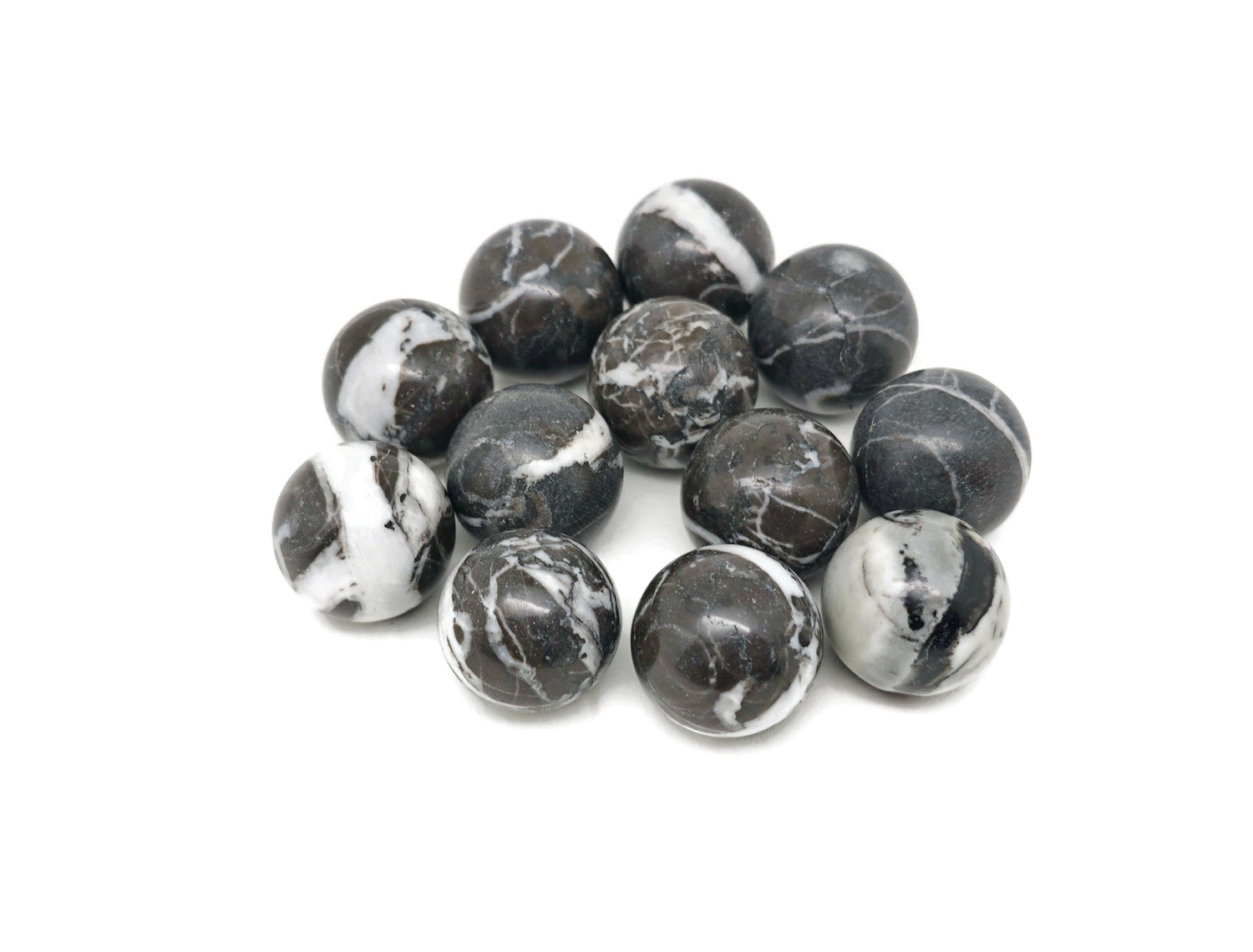 Sphère de calcite zébrée - Pierre de guérison - Boule de cristal - Décoration en cristal - 20 mm - SP1096