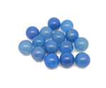 Blue Agate gemstone sphere, 20mm crystal ball from GemstoneGO showing intricate natural blue and white banding.