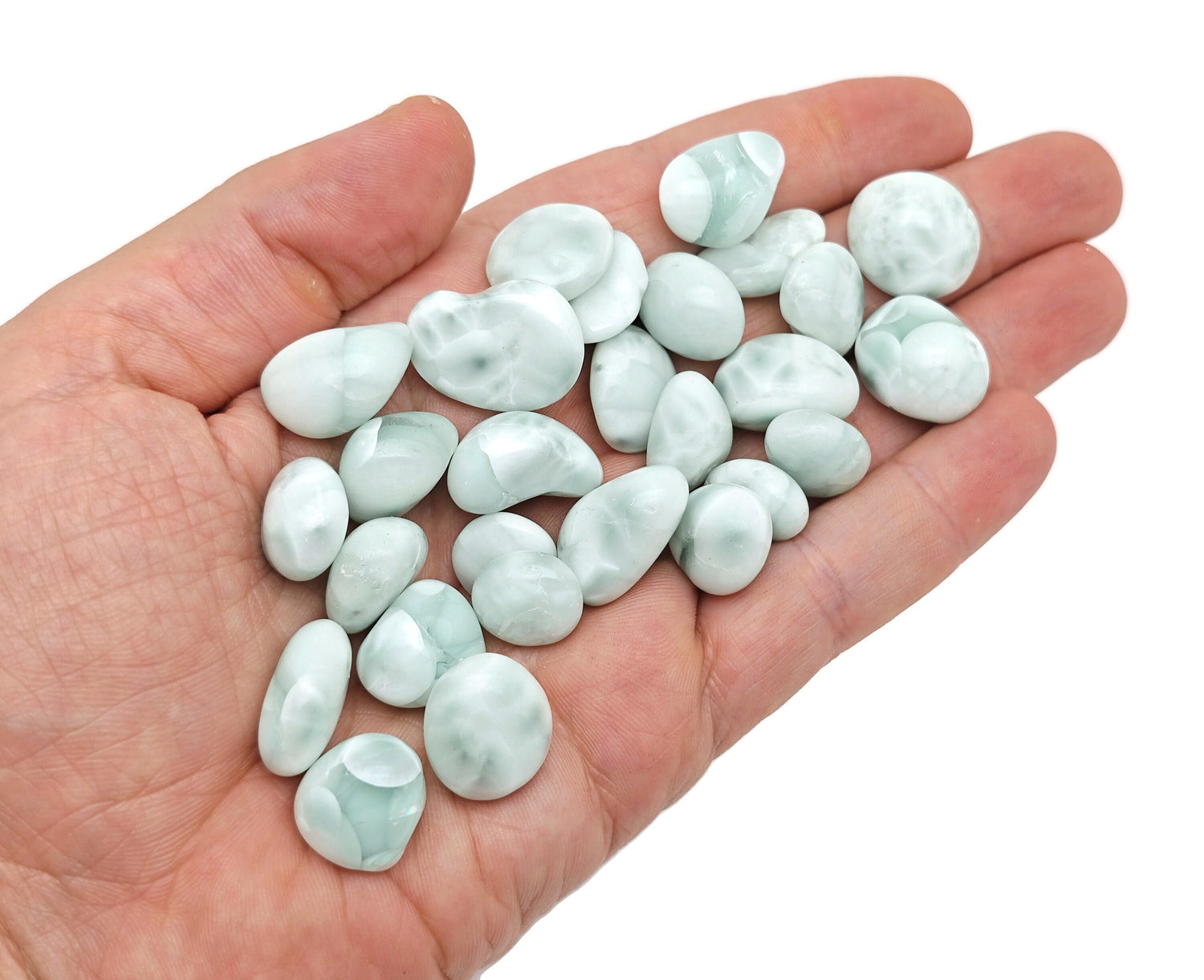 Green Sea Grean Tumbled Stone - Lalima Gemstone - TU1177