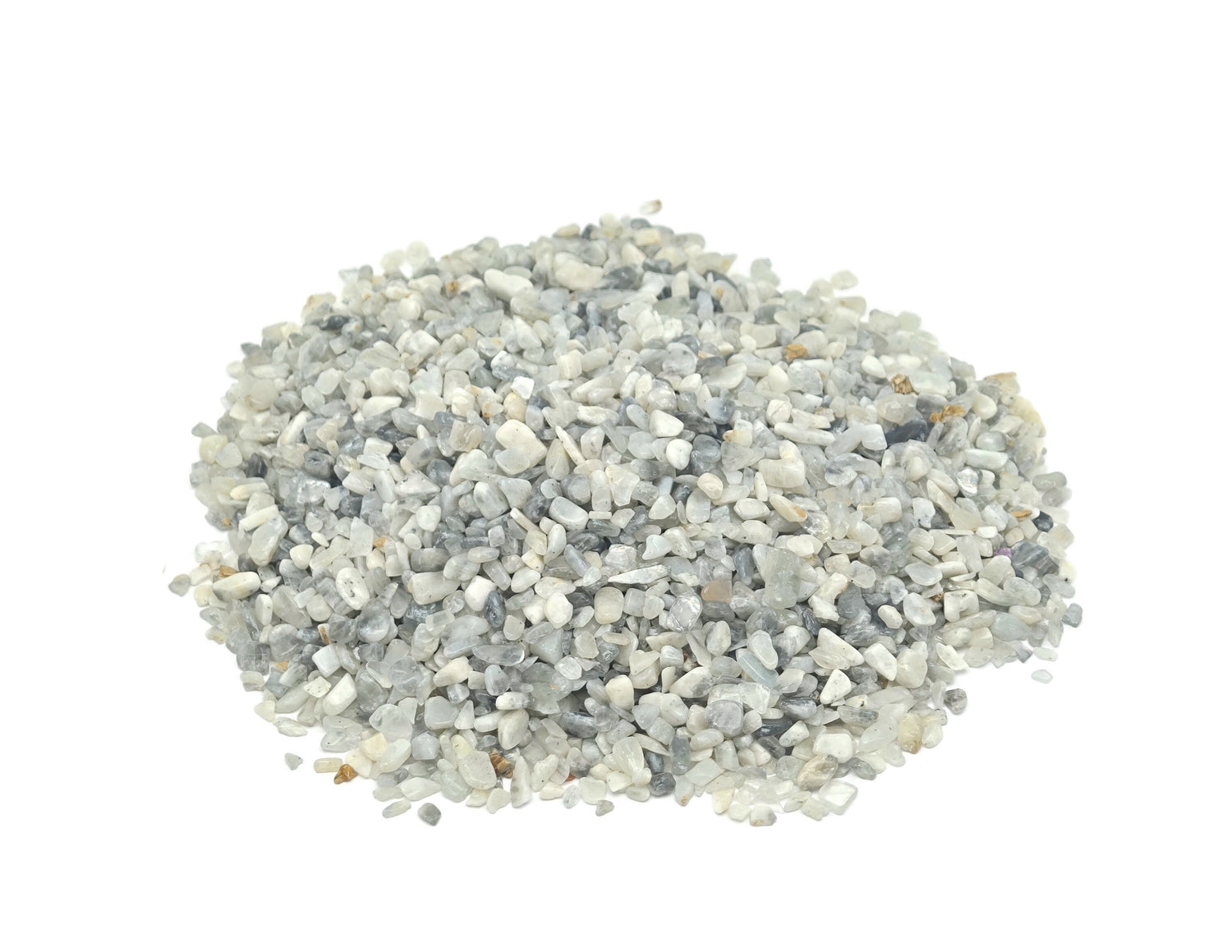 Black Moonstone Crystal Chips - Semi Tumbled Stone - Bulk - 2-6mm - CP1257