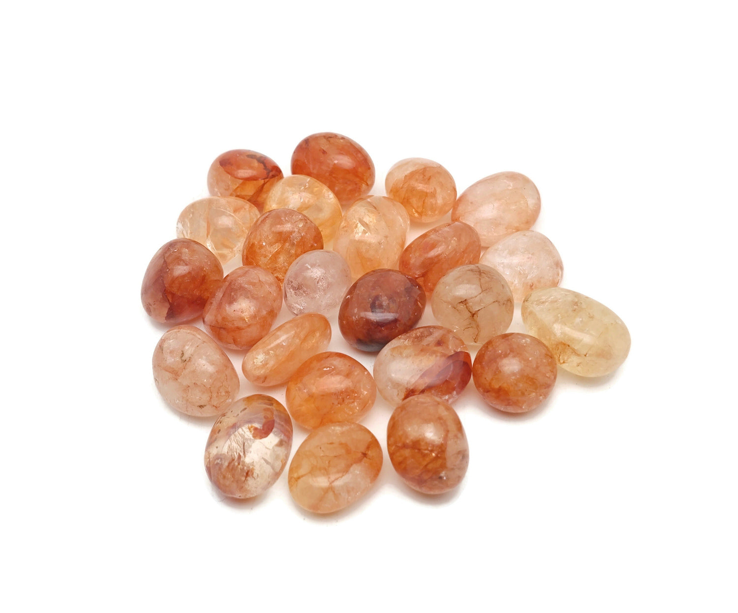 Fire Quartz Tumbled Stone - Red Hematoid Quartz Stone - TU1261