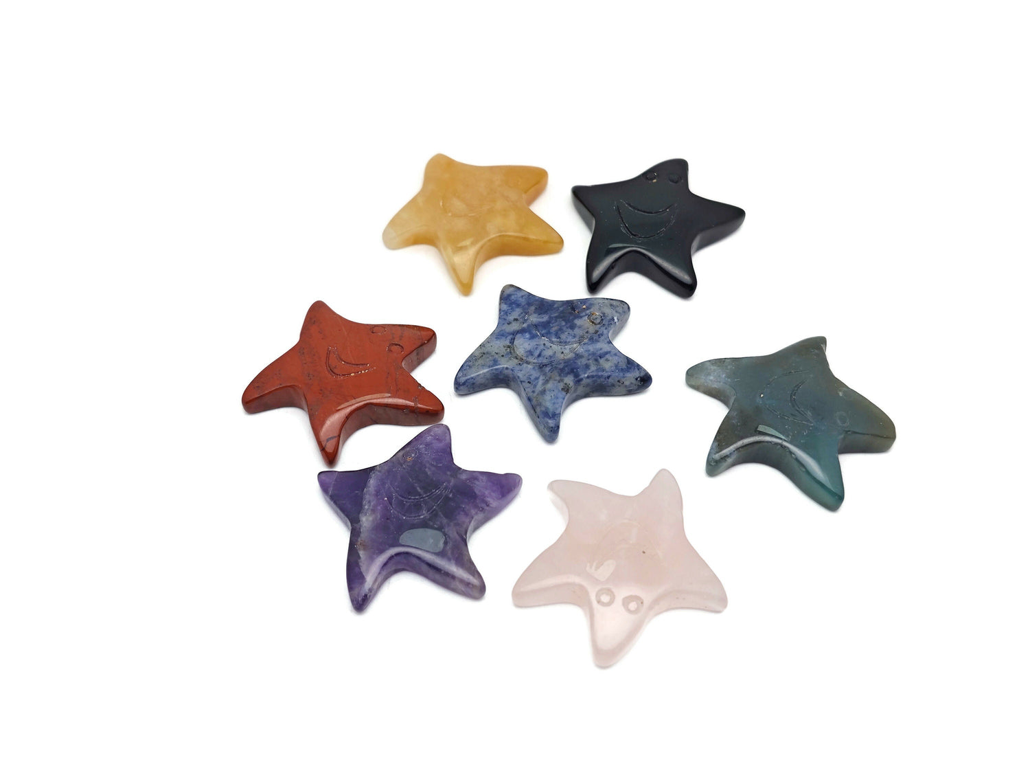 Happy Star Gemstone - Crystal Star - Mini Crystal Gifts - Making Jewelry - Wholesale - MIX