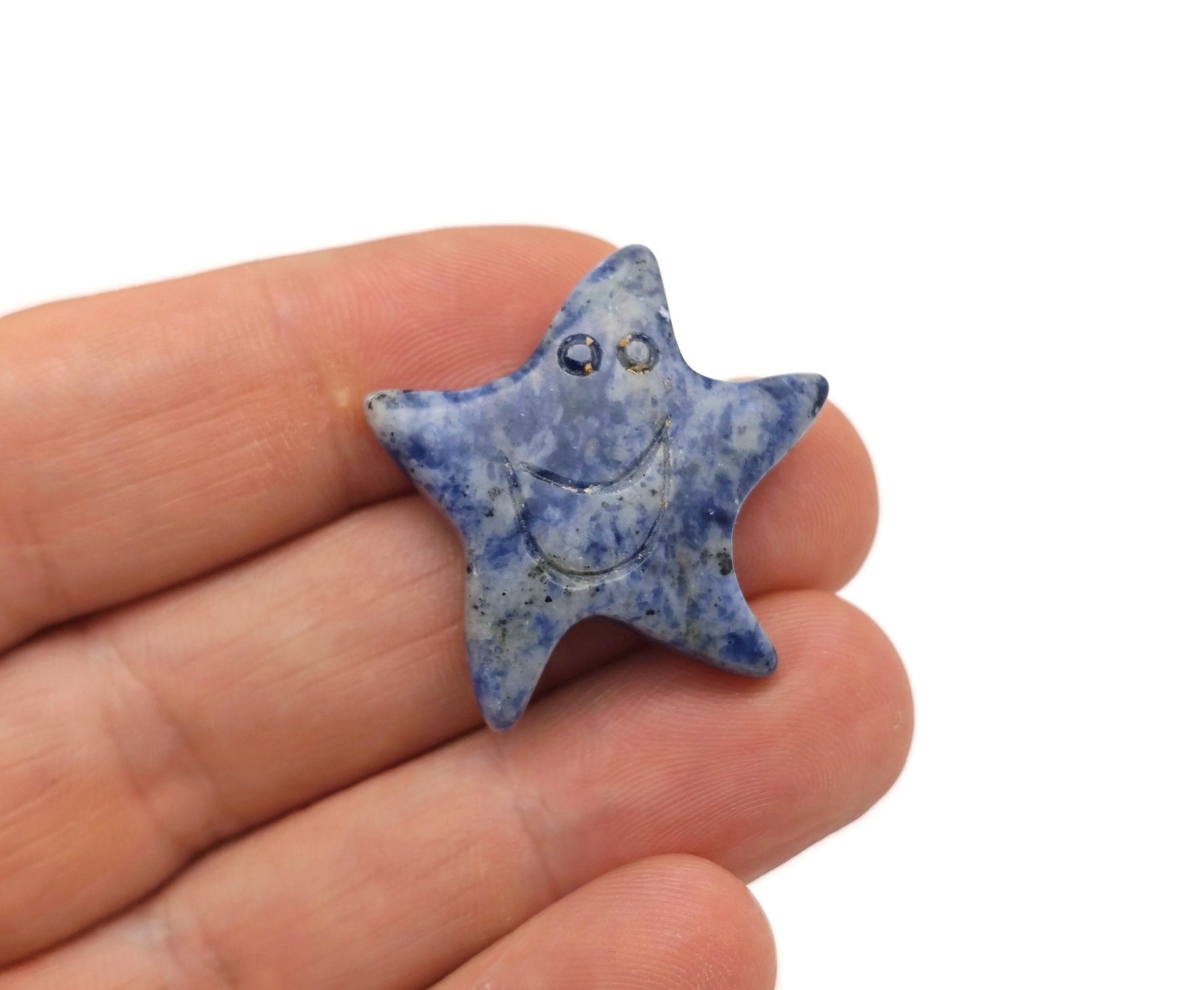 Colorful gemstone star pendant from GemstoneGO, small crystal star for jewelry making, ideal for DIY jewelry projects.