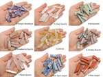 Rectangular drilled tumbled gemstone pendant from GemstoneGO, featuring natural spiritual stones for jewelry making in mixed colors.