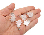 Clear quartz pine tree gemstone pendant featuring a mini crystal design, crafted by GemstoneGO.