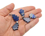 Mini Lapis Lazuli gemstone pendant shaped like a pine tree, featuring deep blue and gold accents, from GemstoneGO.