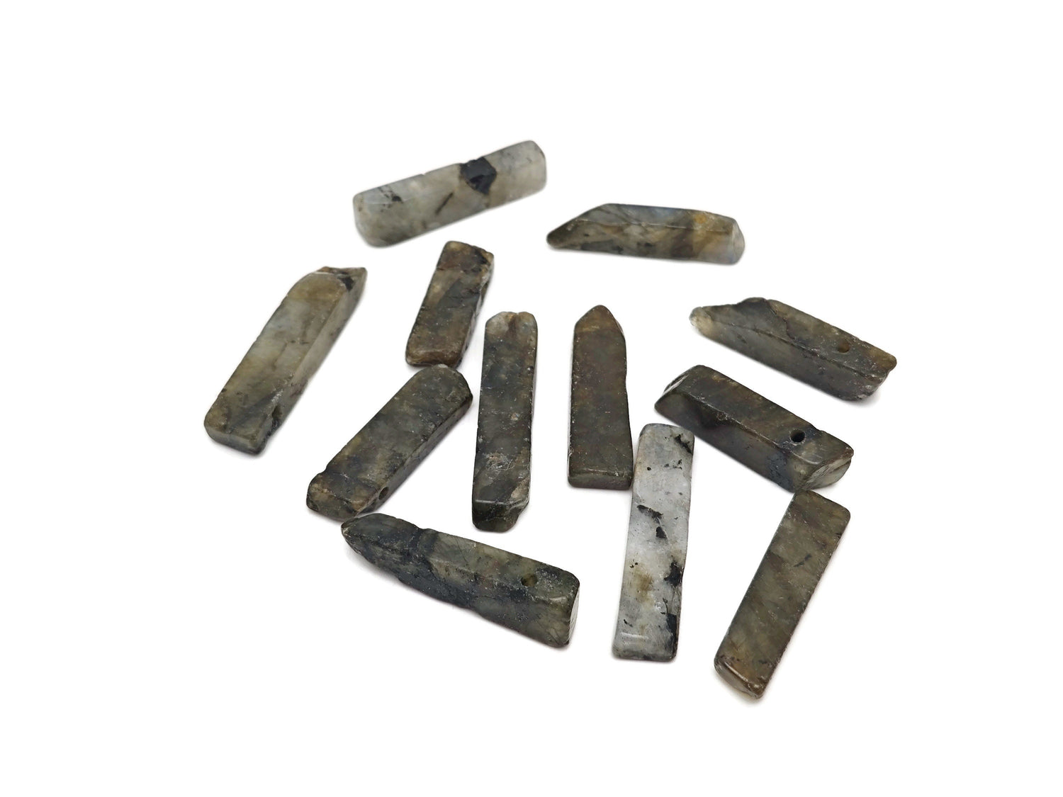 Labradorite Drilled Tumbled Gemstone Pendant - NC1676