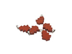 Red Jasper pine tree gemstone pendant by GemstoneGO featuring a mini crystal design with a detailed pine tree motif.