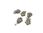 Dalmatian Jasper pine tree gemstone pendant featuring a mini crystal design, showcasing natural stone details and craftsmanship.