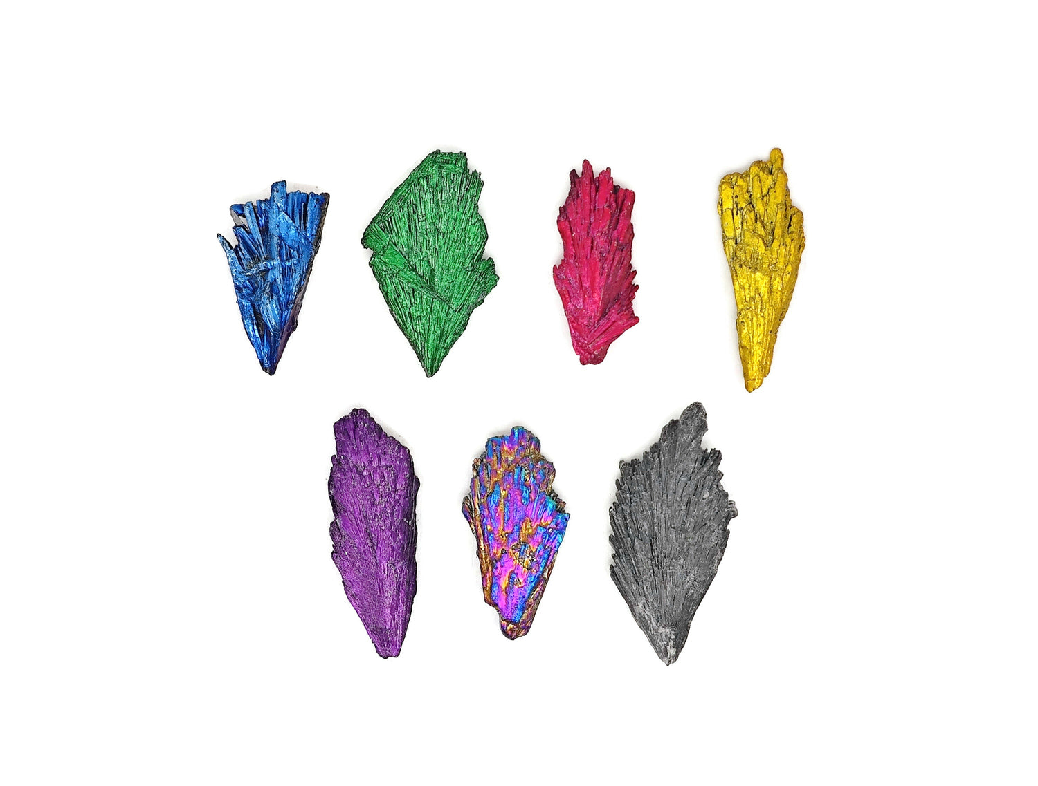 Aura Kyanite Fan Gemstone - Choose Your Color Kyanite Fan Crystal -  Raw Stone - MIX