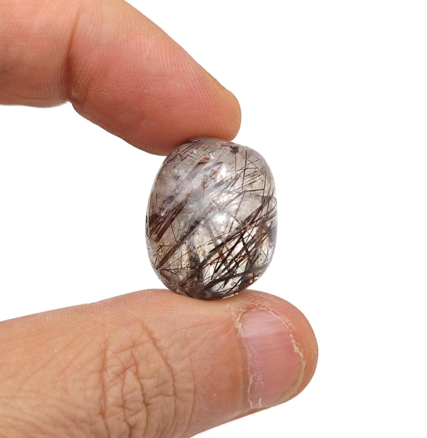 Gold Black Rutile Super Seven Tumbled Stone - TU1327