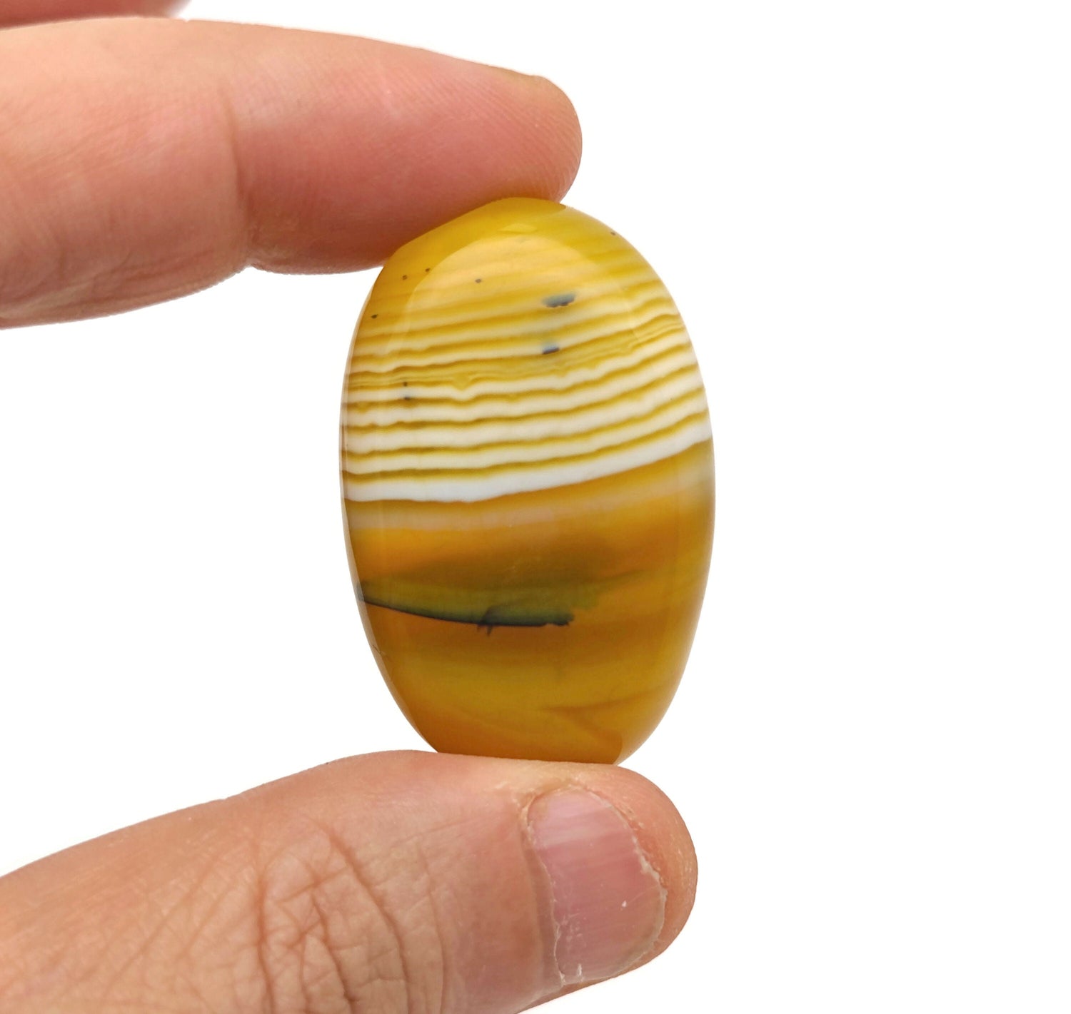Yellow Agate Tumbled Stone - TU1305
