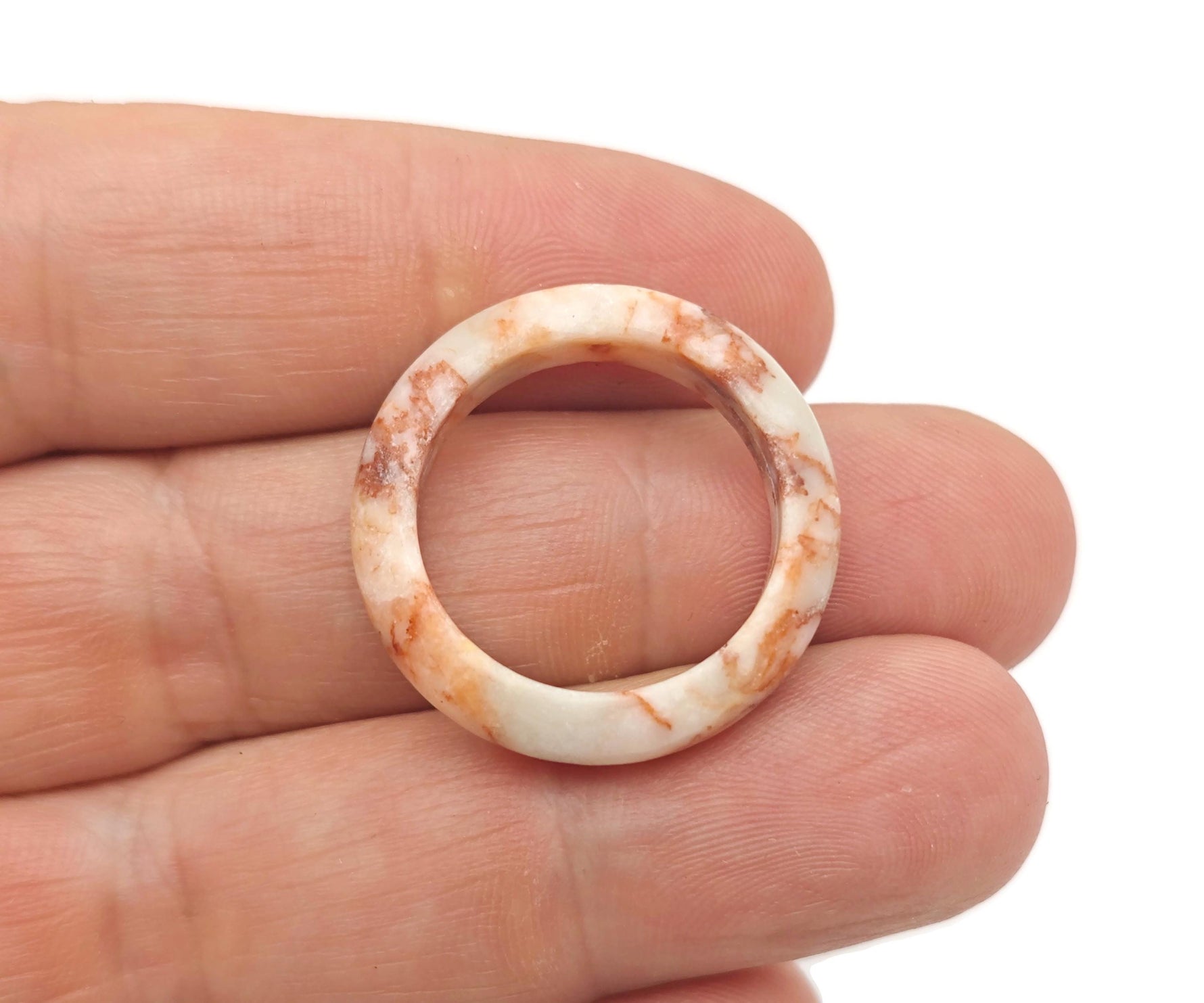 Red Network Jasper crystal ring featuring red vein jasper gemstone set in a silver band, designed by GemstoneGO.