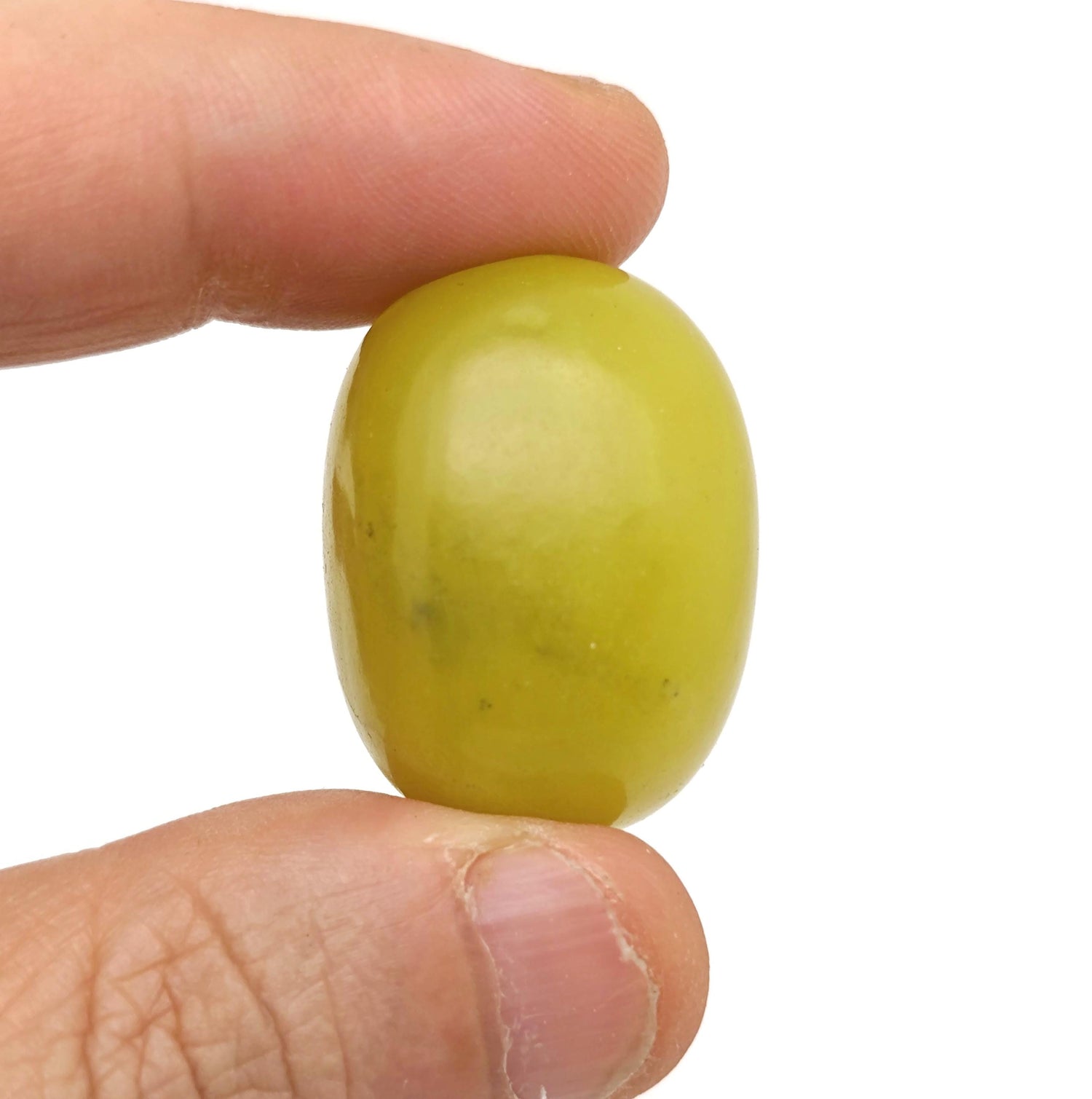 Green Olive Jade Tumble Stone - TU1317