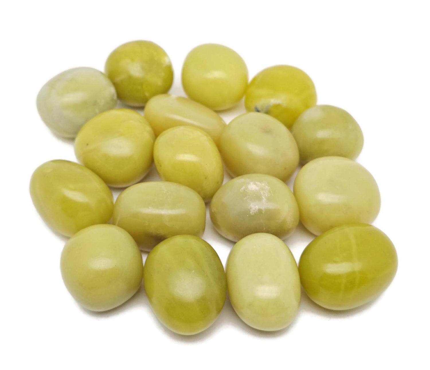 Green Olive Jade Tumble Stone - TU1317