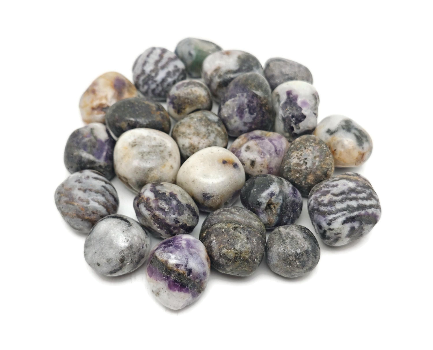 Purple Fluorite Root Tumbled Stone - TU1333