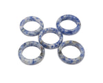 Blue Spot Jasper crystal ring from GemstoneGO featuring a polished blue jasper gemstone set in a silver band.