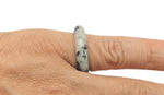 Kiwi Jasper Crystal Ring by GemstoneGO featuring a vibrant green and brown gemstone set in a silver band.