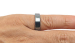 Hematite crystal ring by GemstoneGO featuring a smooth, polished hematite stone set in a sleek silver band.